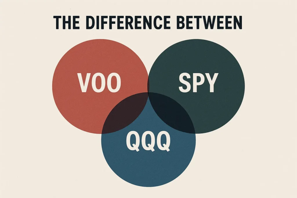 الفرق بين صناديق VOO و SPY و QQQ