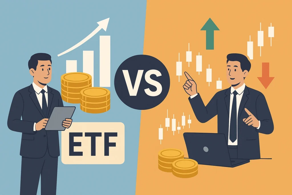 الفرق بين الاستثمار في ETF وتداولها