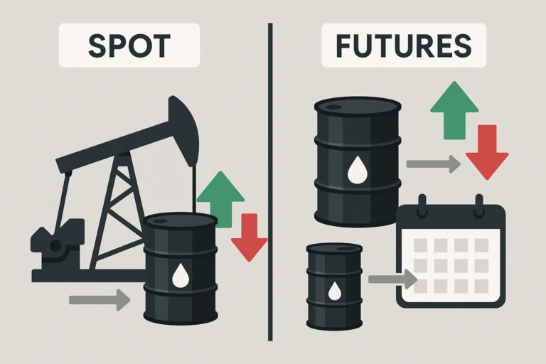 ما الفرق بين تداول عقود النفط الفورية والآجلة؟