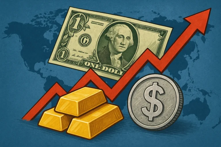 تأثير الدولار الأمريكي على أسعار الذهب والفضة