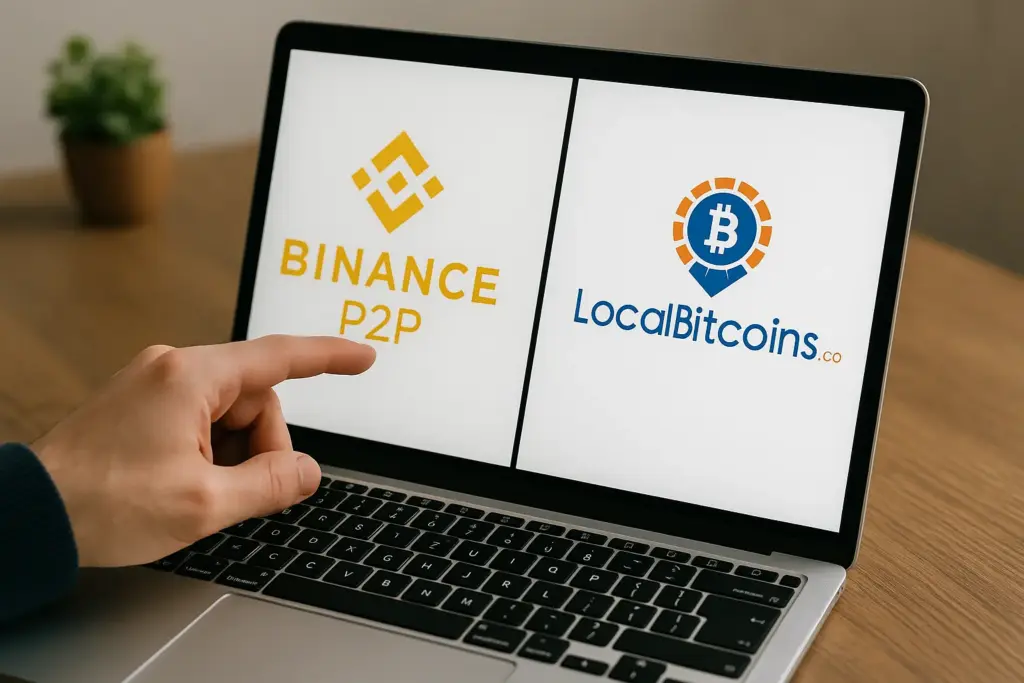 مقارنة بين Binance P2P و LocalBitcoins