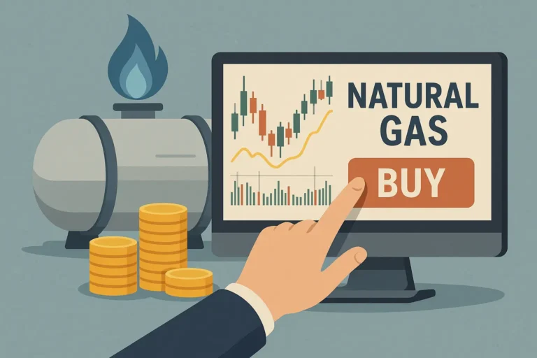شراء الغاز الطبيعي من منصات التداول
