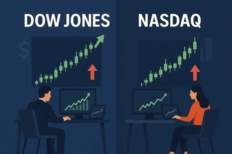 الفرق بين تداول مؤشر داو جونز وتداول مؤشر ناسداك