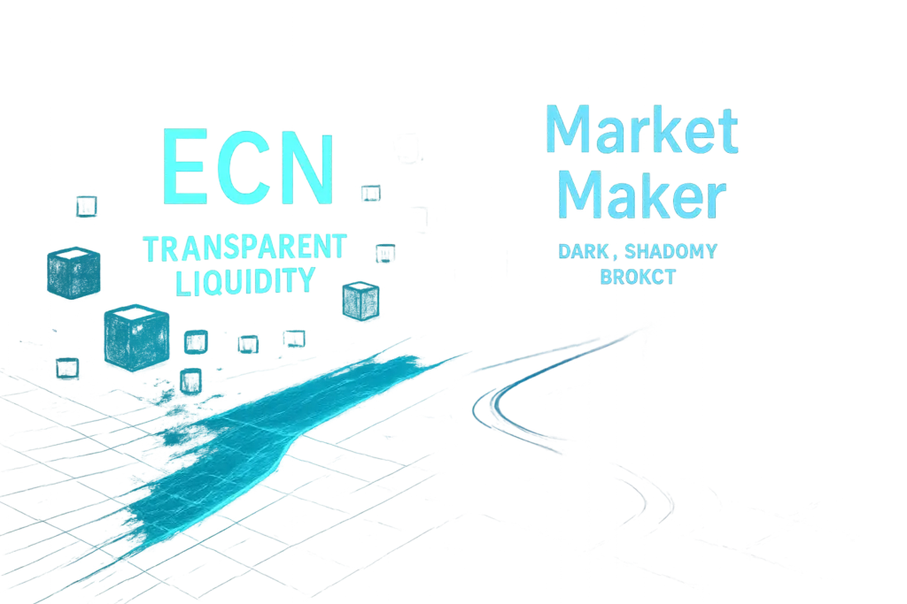 كيف تميز بين منصة ECN و Market Maker؟
