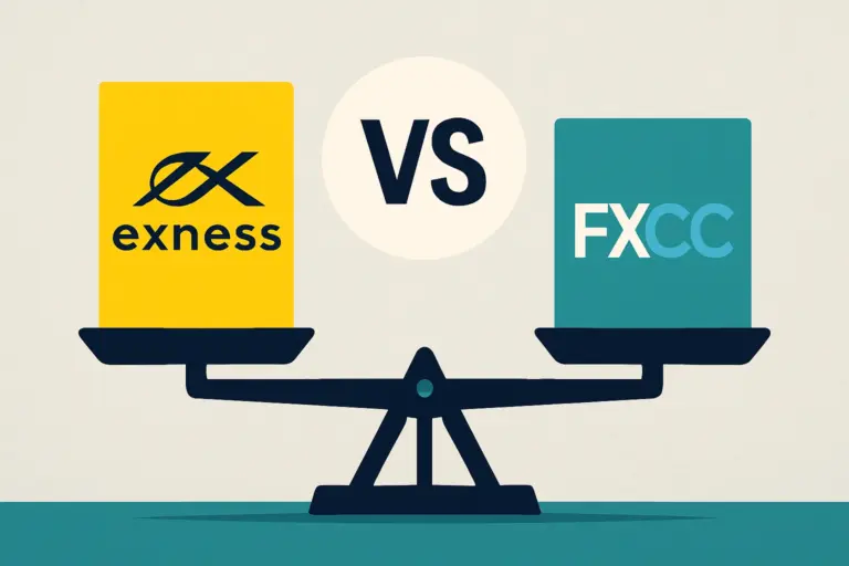 مقارنة شاملة بين إكسنس (Exness) وإف إكس سي سي (FXCC)