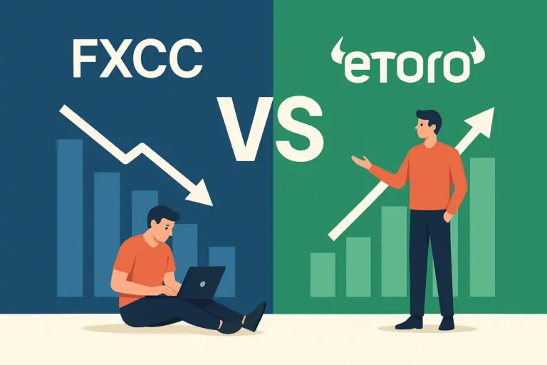 مقارنة بين إف إكس سي سي (FXCC) وإي تورو (eToro)