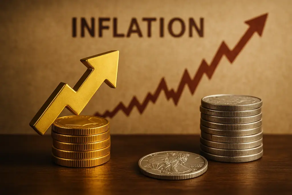 تأثير التضخم على أسعار الذهب والفضة