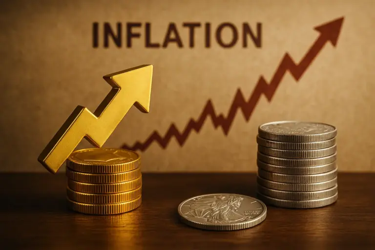 تأثير التضخم على أسعار الذهب والفضة
