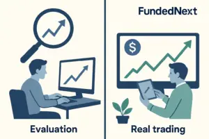 مراحل التقييم والتداول الحقيقي في الحسابات الممولة