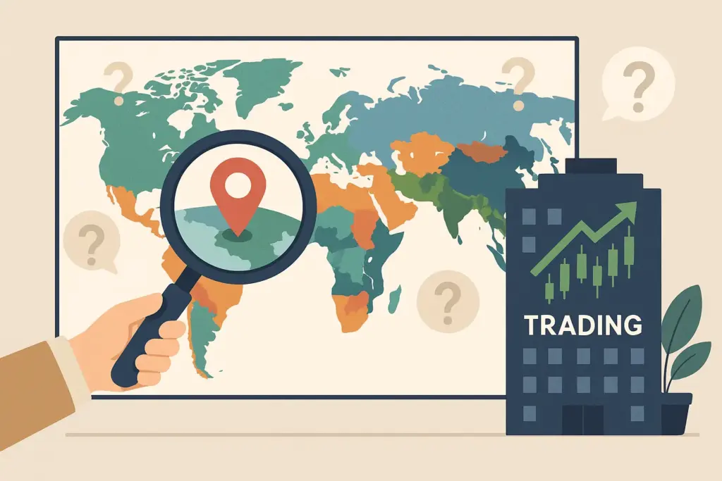 كيف يؤثر موقعك الجغرافي على اختيال شركة التداول؟