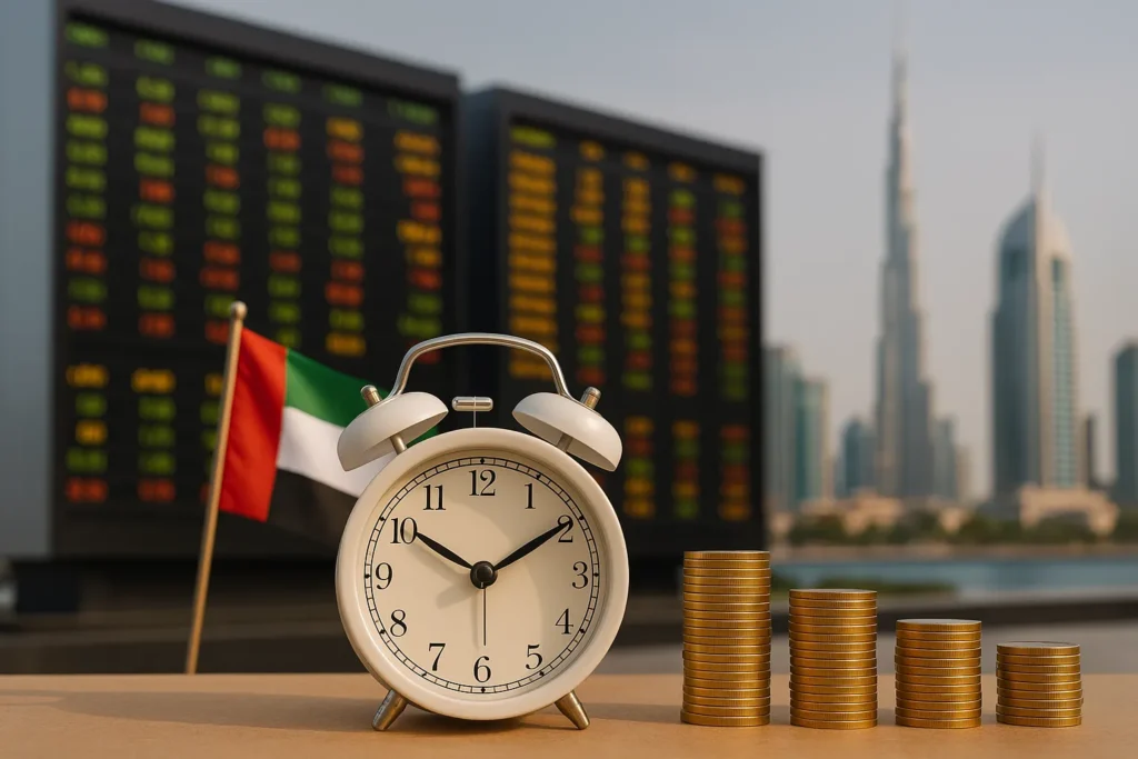 ساعات عمل سوق أبوظبي ودبي المالي