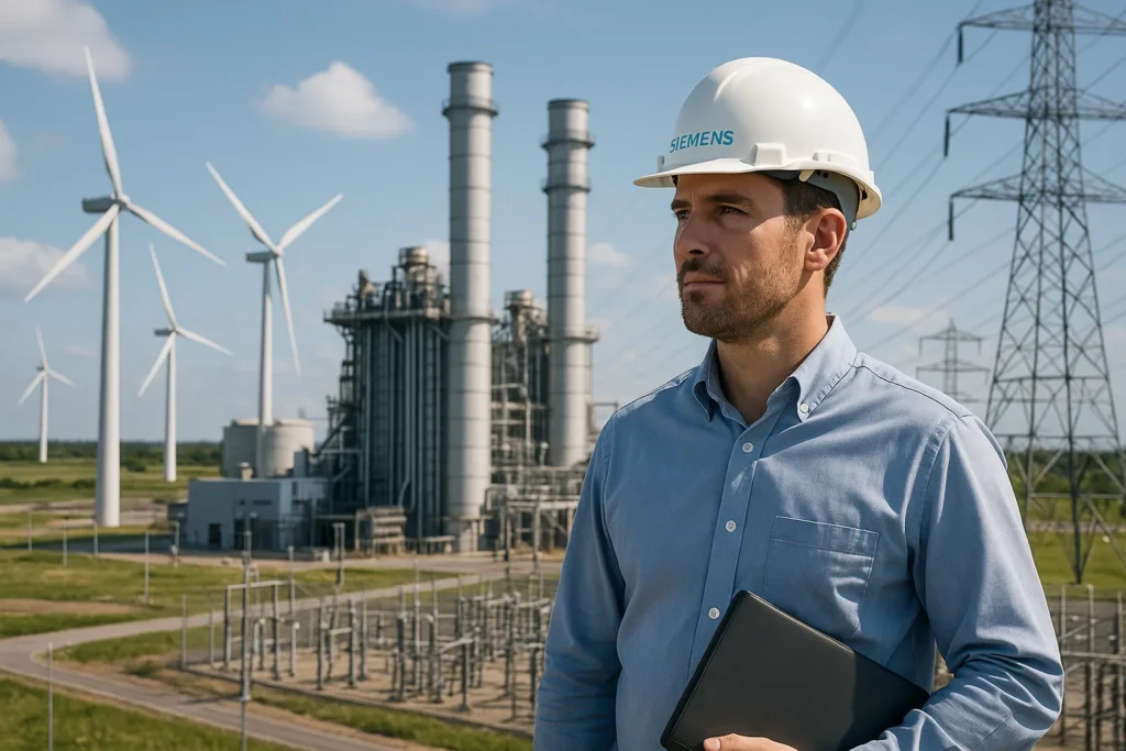 سيمنس (Siemens) – مشاريع الطاقة والبنية التحتية.