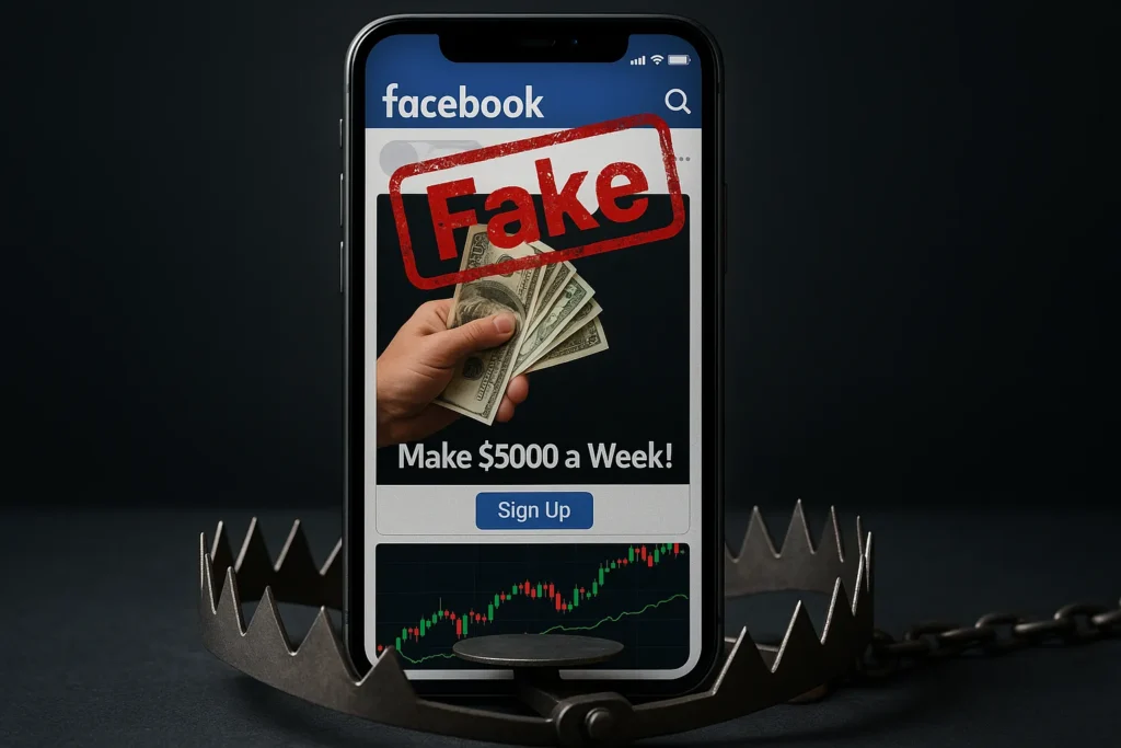 منشورات وهمية على فيسبوك تعد بأرباح سريعة: فخ تداول خطير