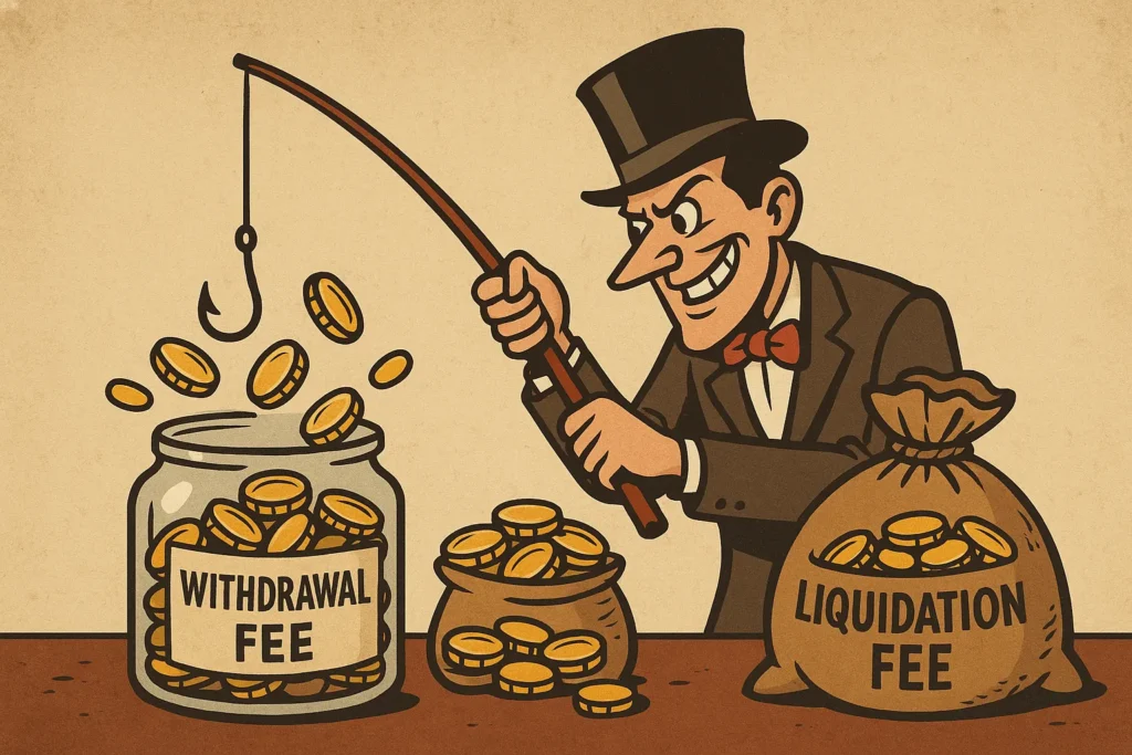 رسوم ضريبة السحب و التسييل: خدعة كلاسيكية لسلب الأرباح