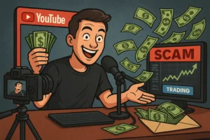يوتيوبرز يروجون لمنصات تداول نصابة مقابل المال السريع