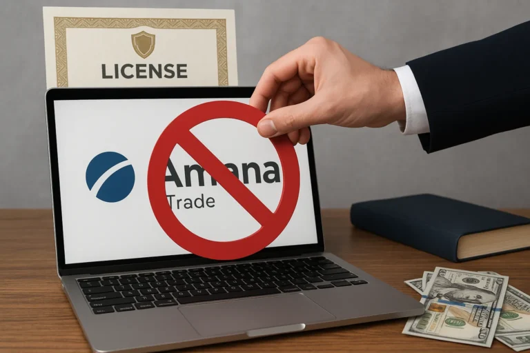 Amana Trade – موقع منسوخ يستخدم الصفة الاعتبارية لشركة مرخصة