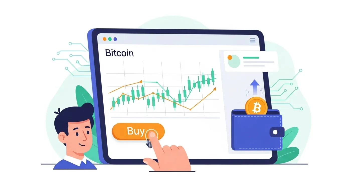 شراء أول بيتكوين بعد فتح الحساب