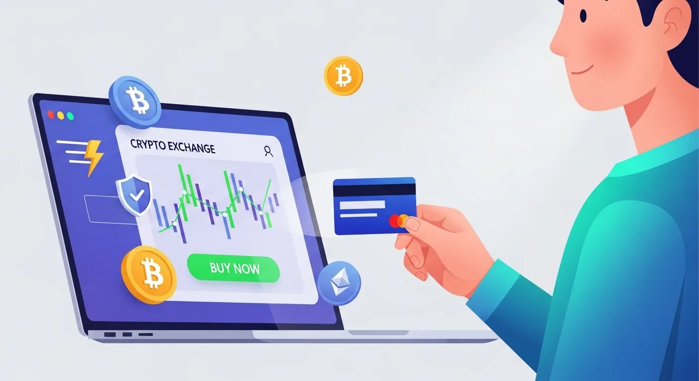 شراء العملات الرقمية باستخدام البطاقة البنكية