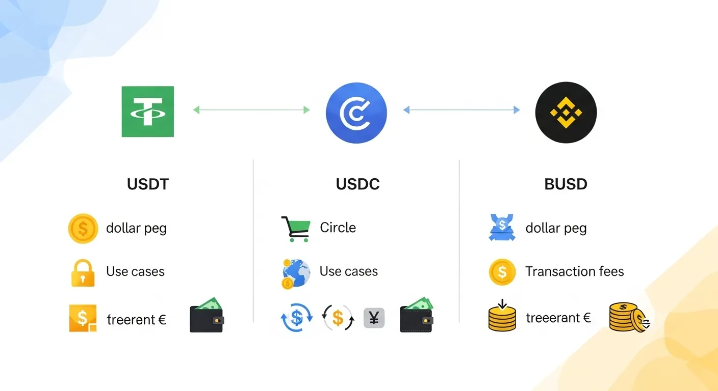 مقارنة بين USDT والعملات المستقرة الأخرى