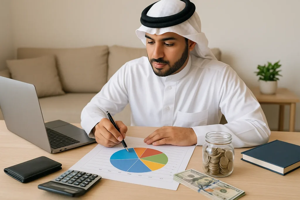 جدول المصروفات الشهرية للعائلة الخليجية | كيف تقتطع حصة للاستثمار