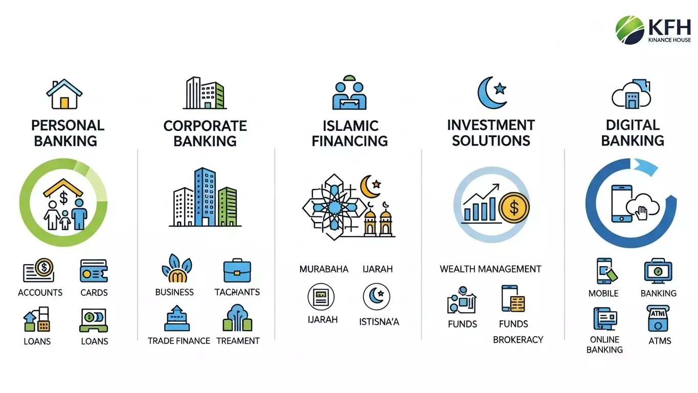 أبرز الخدمات المصرفية والشرعية للأفراد والشركات