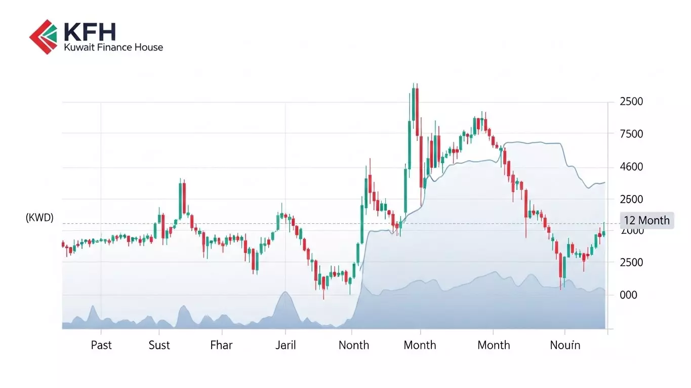 أداء سهم بيت التمويل الكويتي في السوق المالي KFH