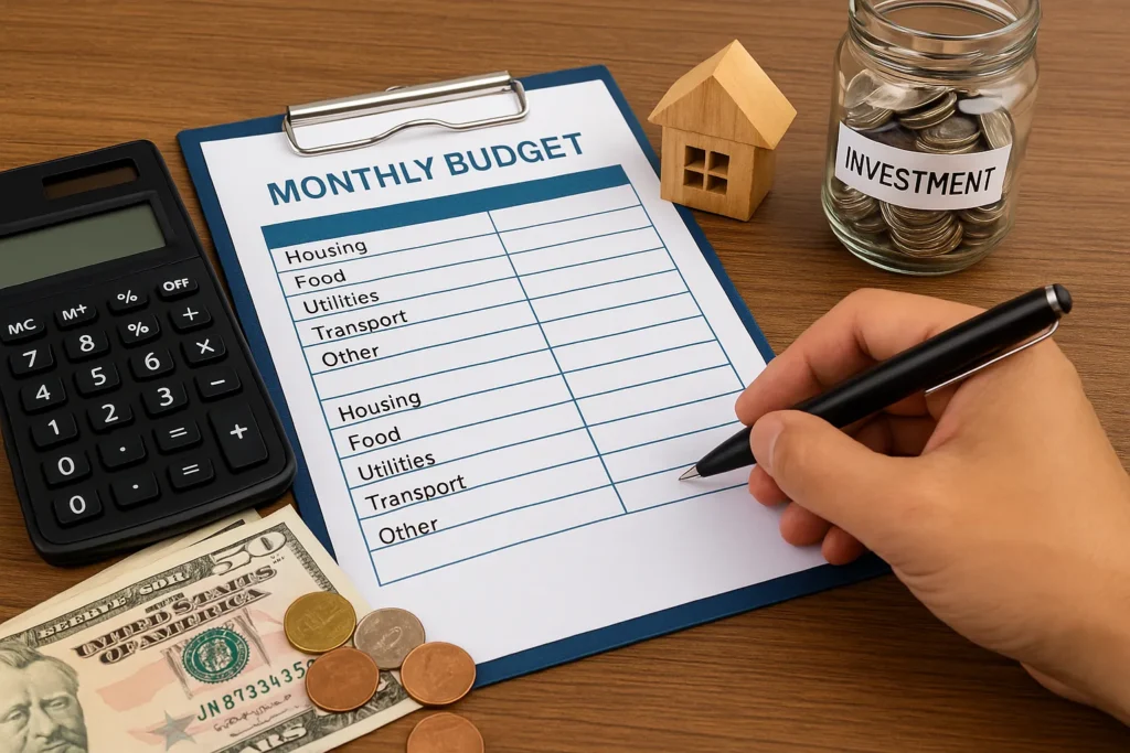 جدول مصروف البيت الشهري | الادخار والاستثمار