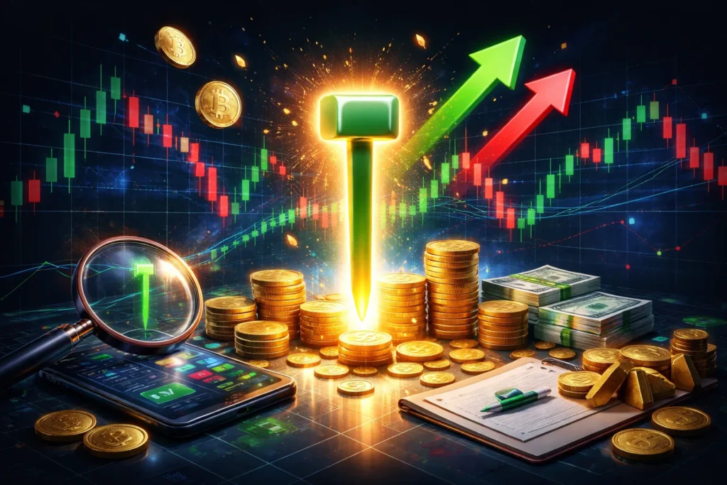 شمعة المطرقة في الأسهم والعملات | إشارات الشراء والبيع