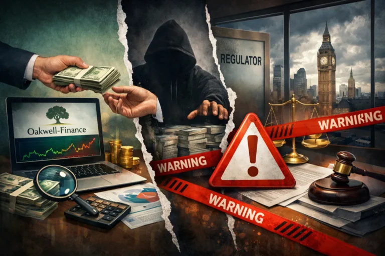 نصب oakwell-finance وتحذيرات من هيئة الرقابة البريطانية