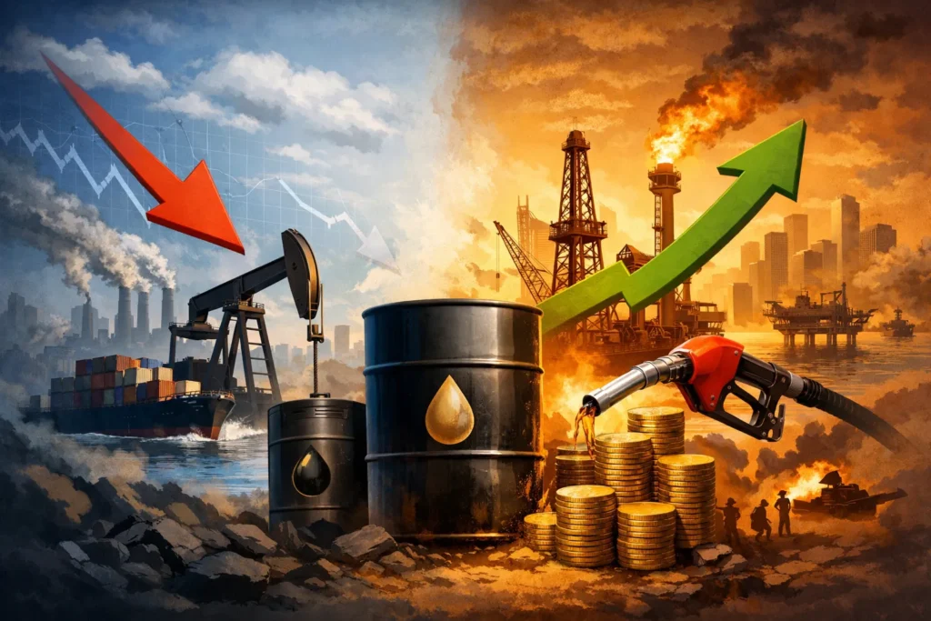 العوامل التي تؤدي الى انخفاض وارتفاع اسعار النفط