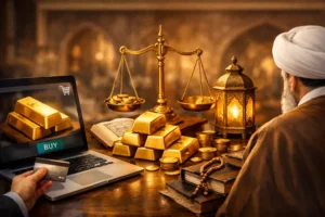 حكم شراء الذهب اون لاين | نظرة شرعية واراء فقيه