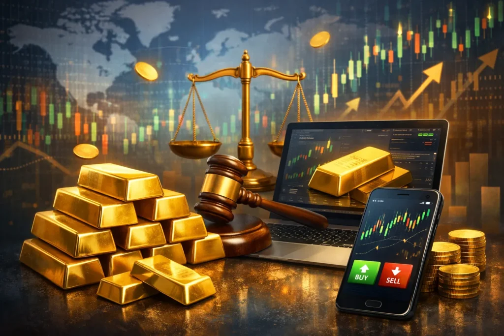 حكم تداول الذهب في منصات التداول الإلكترونية