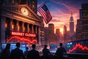 وقت اغلاق السوق الأمريكي