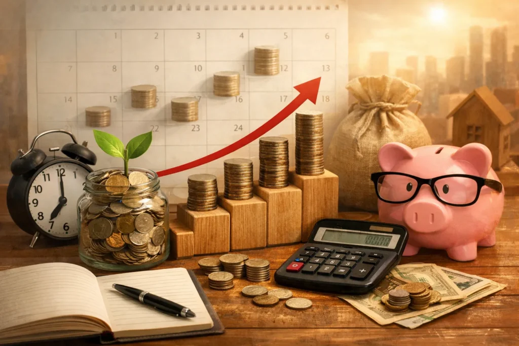 خطة ادخار شهرية | بناء رأس مال تدريجي