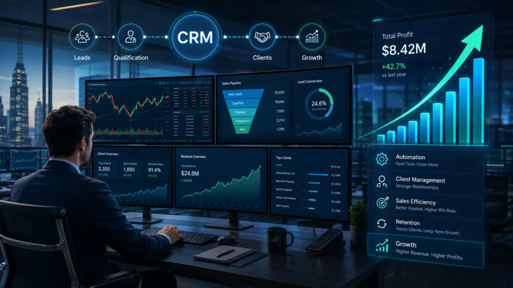 كيف يزيد CRM أرباح شركات التداول بنسبة كبيرة؟