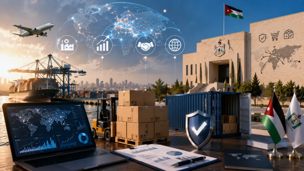 دور وزارة الصناعة والتجارة والتموين الاردنية في حماية الأسواق وتنمية الصادرات