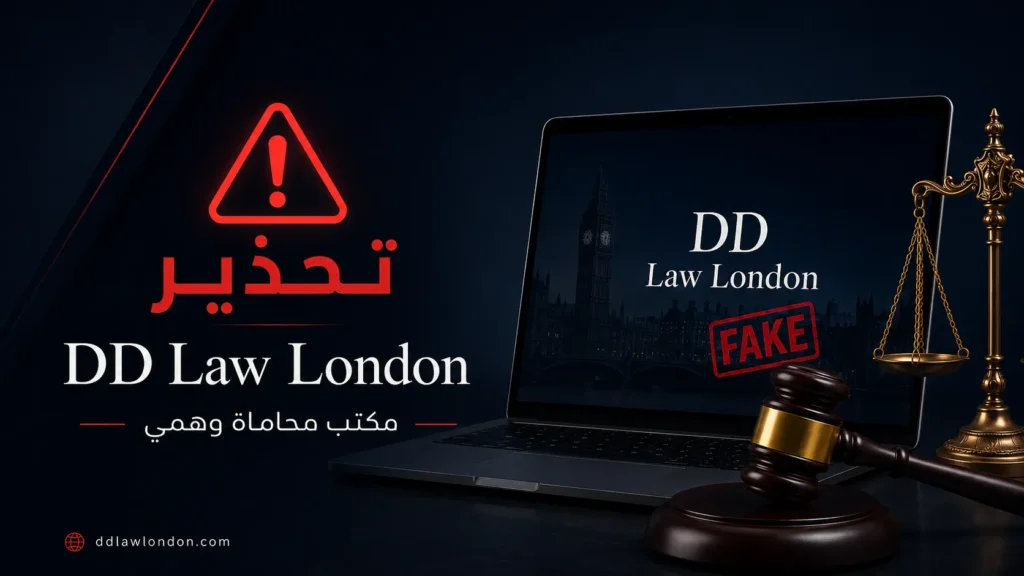 تحذير من دي دي لو - DD Law London | مكتب محاماة وهمي