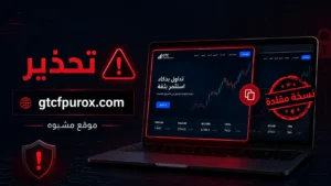تحذير من gtcfpurox.com ، موقع مشبوه ونسخة نصب من موقع شركة أخرى