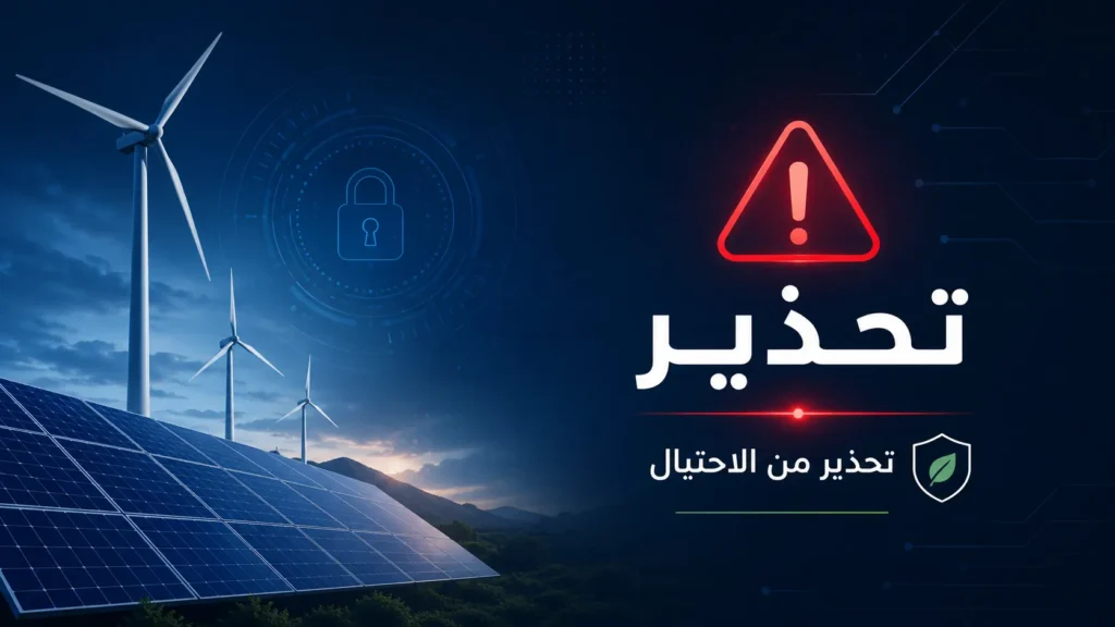 مصدر للطاقة المتجددة تحذر من عمليات الاحتيال