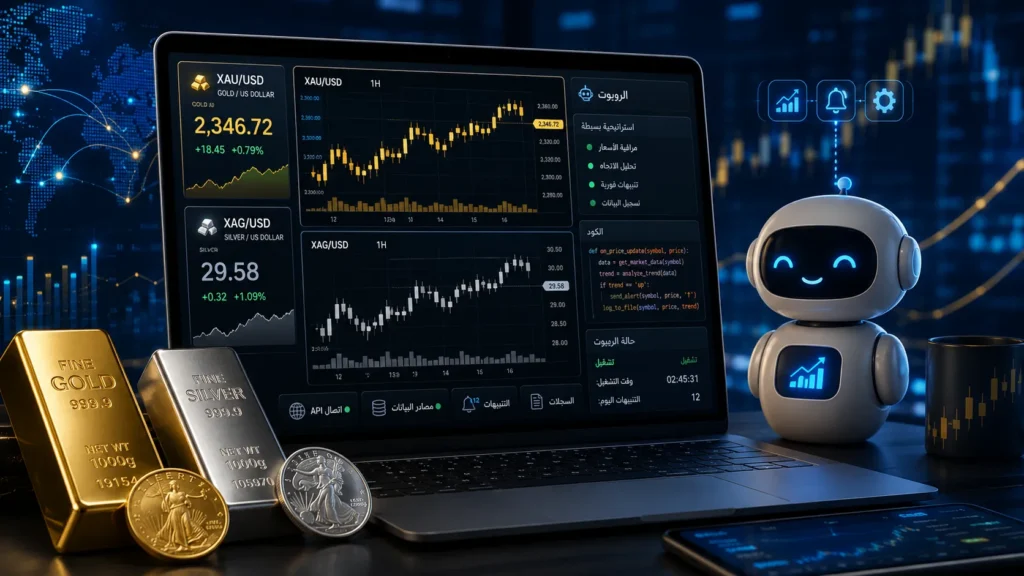كيف تصنع روبوت تداول بسيط لمراقبة أسعار تداول الذهب والفضة ؟