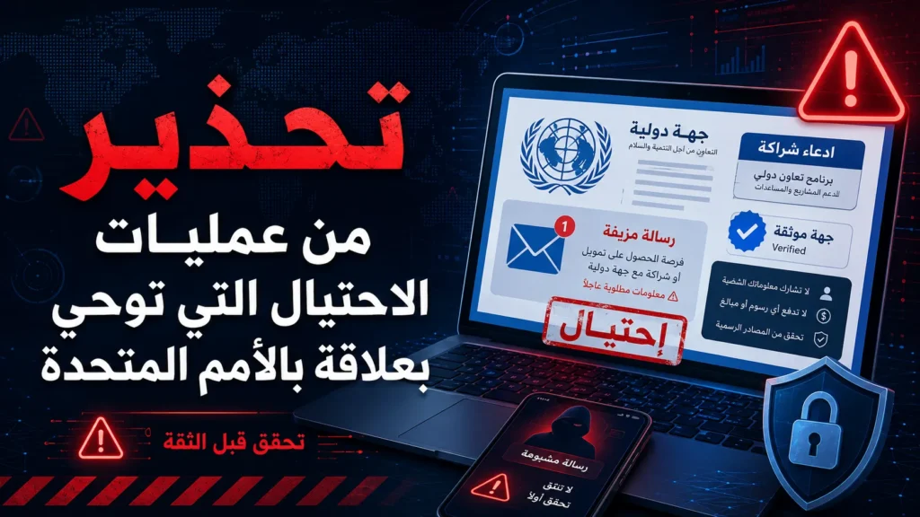 تحذير من عمليات الاحتيال التي توحي بعلاقة بالأمم المتحدة