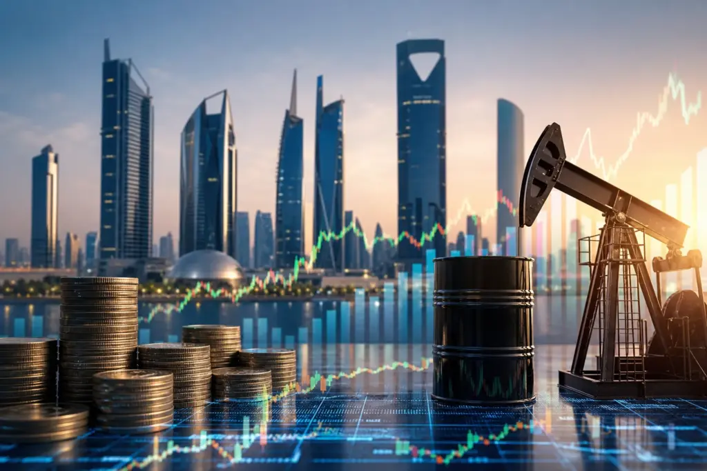 ارتباط أسعار النفط العالمية بسيولة أسواق الأسهم الخليجية.