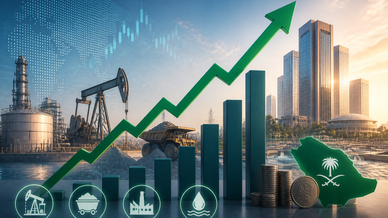 نمو الإنتاج الصناعي في السعودية بنسبة 5.1% خلال 2025 بأداء قوي للأنشطة النفطية وغير النفطية