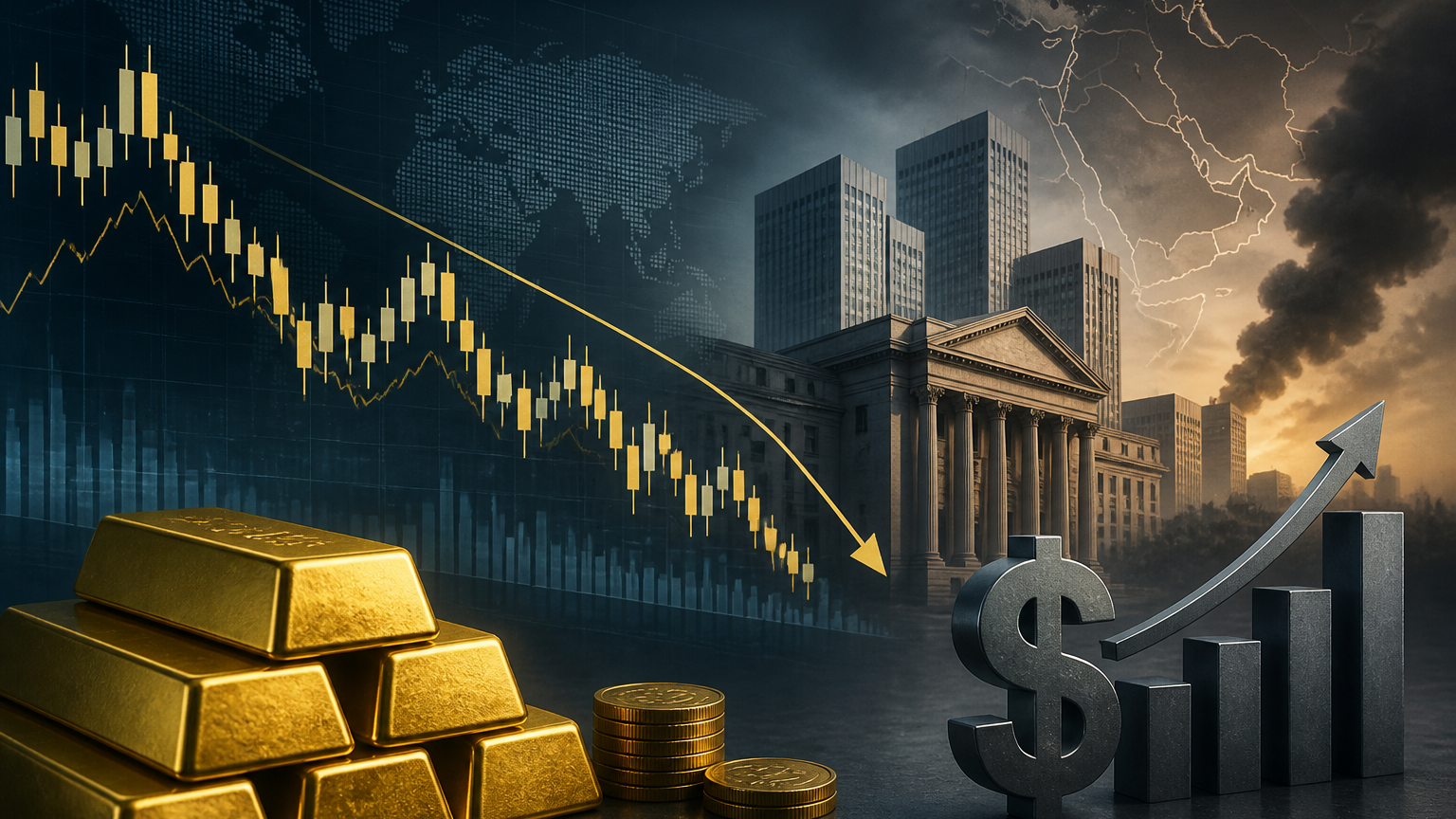 توقعات سعر الذهب تتراجع مع تسارع رفع الفائدة الأمريكية وسط توترات الشرق الأوسط