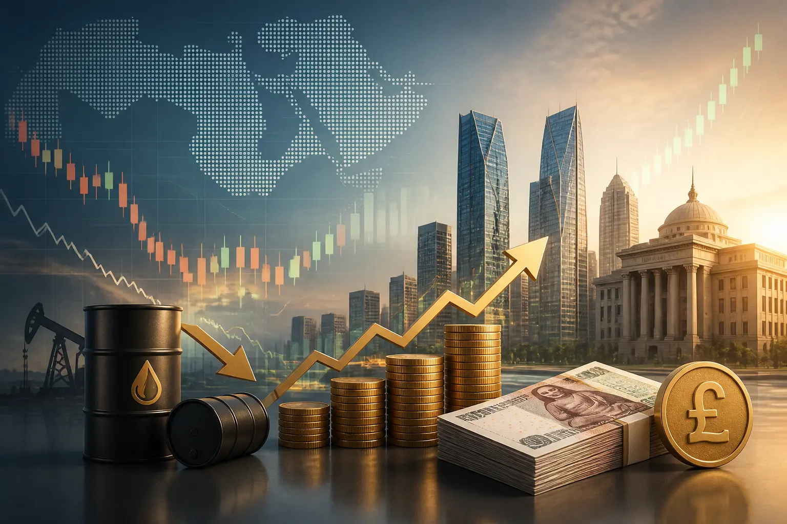 الأسواق العربية تتأثر بتقدم المفاوضات وانخفاض أسعار النفط مع استمرار مكاسب الجنيه المصري