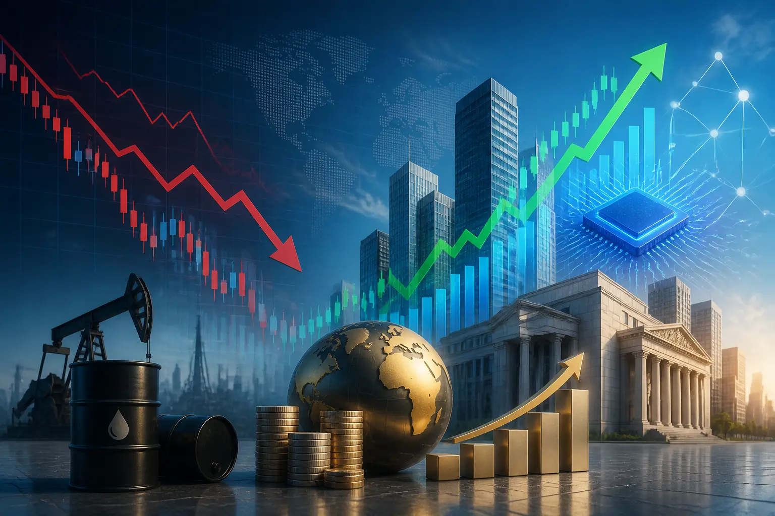 أسهم التكنولوجيا تعوض تراجع النفط وتدعم التفوق في الأسواق