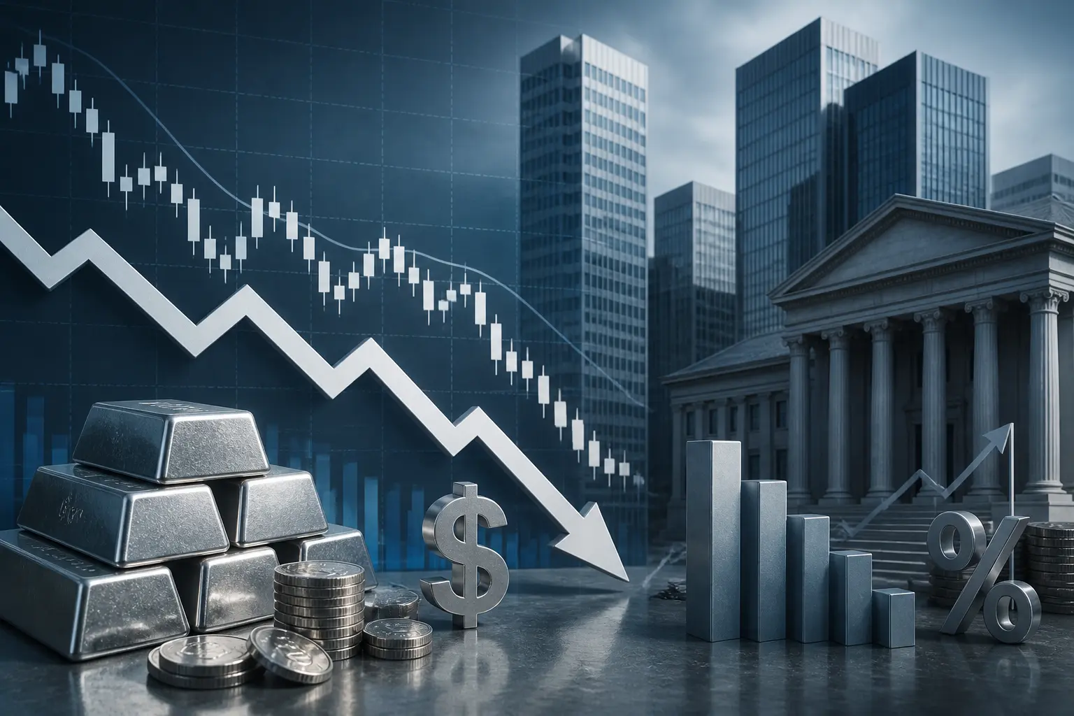 الفضة تهبط دون 55.60 دولار وسط توقعات برفع الفائدة الأمريكية