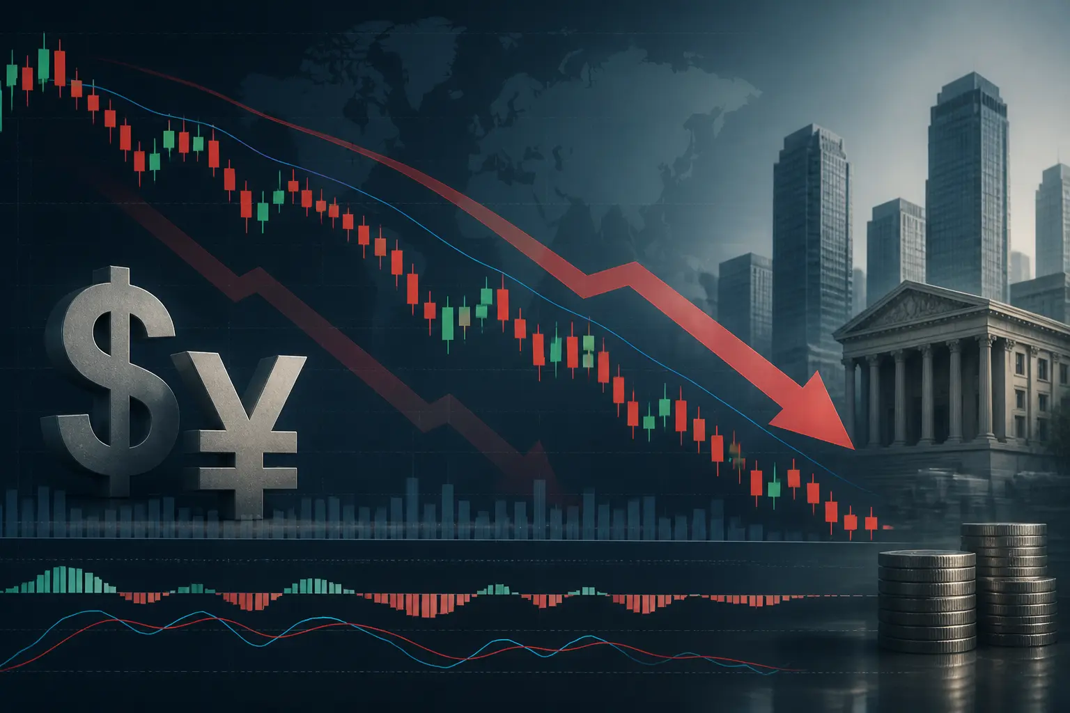 الين الياباني يتراجع لأدنى مستوياته منذ عقود مقابل الدولار الأمريكي