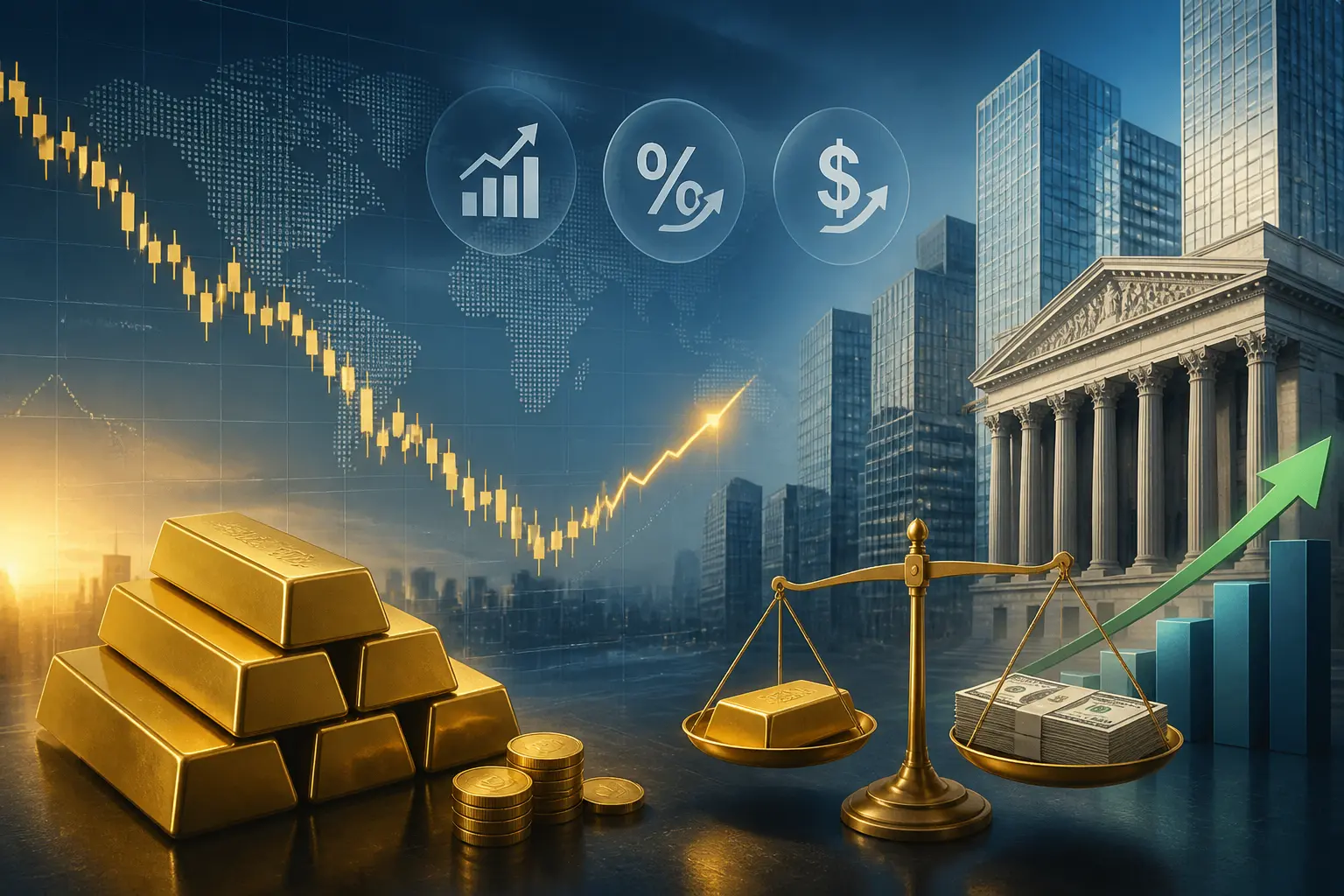 الذهب يعاود التعافي جزئيًا بعد أدنى مستوى له منذ بداية العام وسط ضغوط رفع الفائدة وقوة الدولار