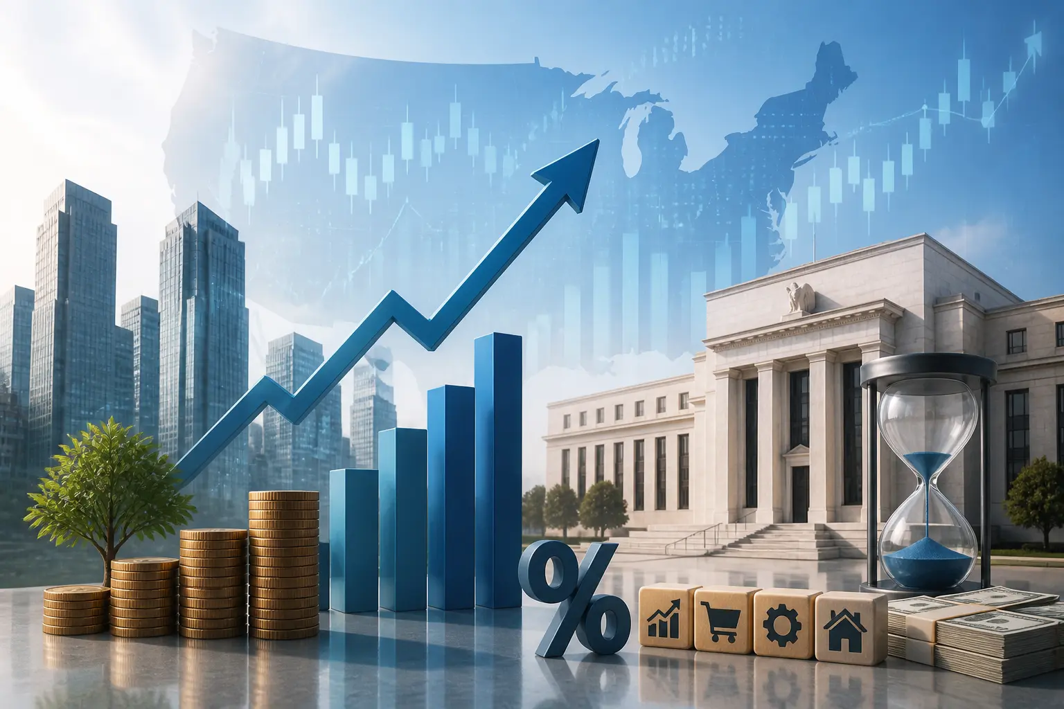 الولايات المتحدة تتوقع نمواً اقتصادياً صحياً وسط تشكيك في رفع أسعار الفائدة خلال 2026